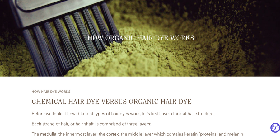 organic hair dye works page image