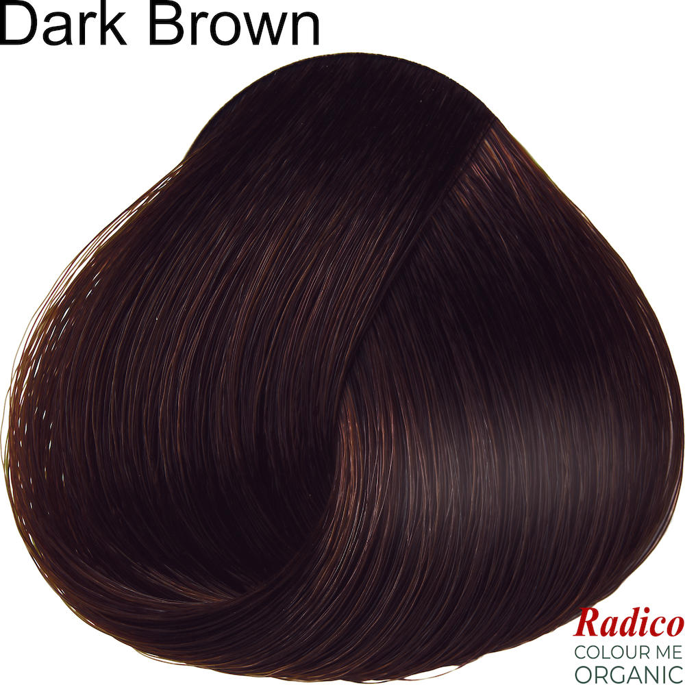 Dark Brown Organic Hair Color. Hair Sample.