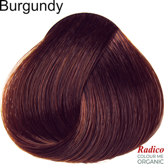 Burgundy Organic Hair Color. Hair Sample.