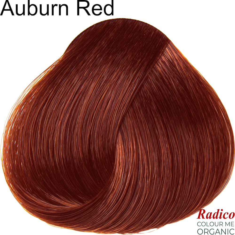 Auburn Red Organic Hair Color. Hair Sample.