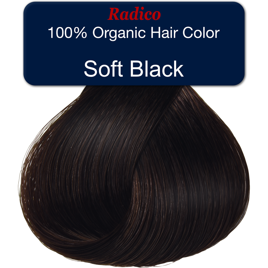 Soft Black Hair Color Sample