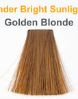 Golden blonde under sunlight