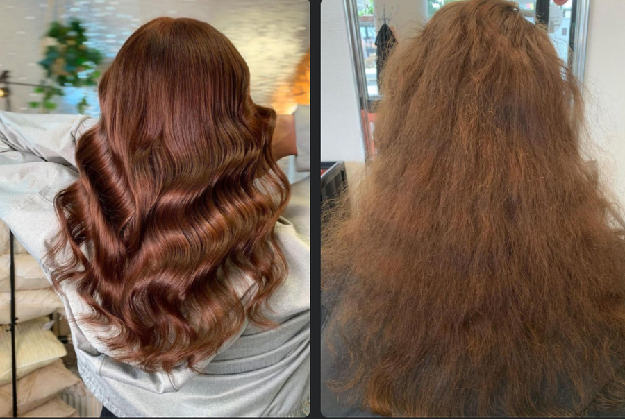 copper brown before after