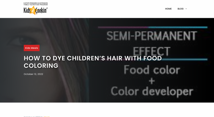 HOW TO DYE CHILDREN’S HAIR WITH FOOD COLORING