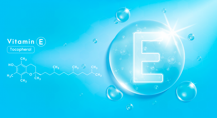 Chemical formula image of vitamin E.