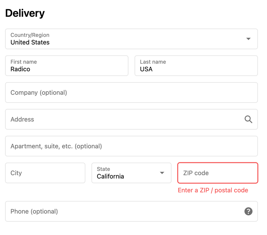 Postcode Error Resolving shipping address errors - Colour Me Organic Shop – Radico USA