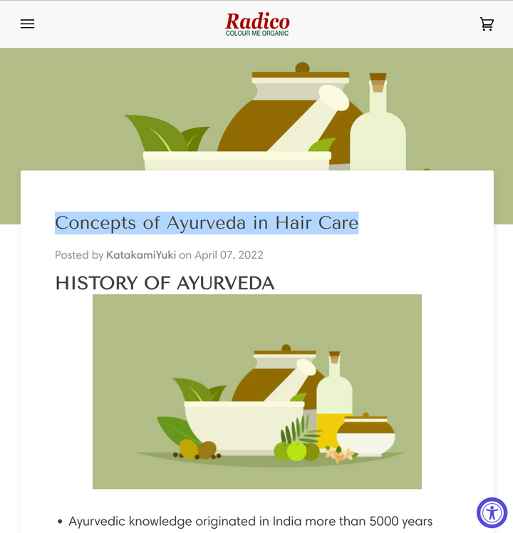 Concepts of Ayurveda in Hair Care