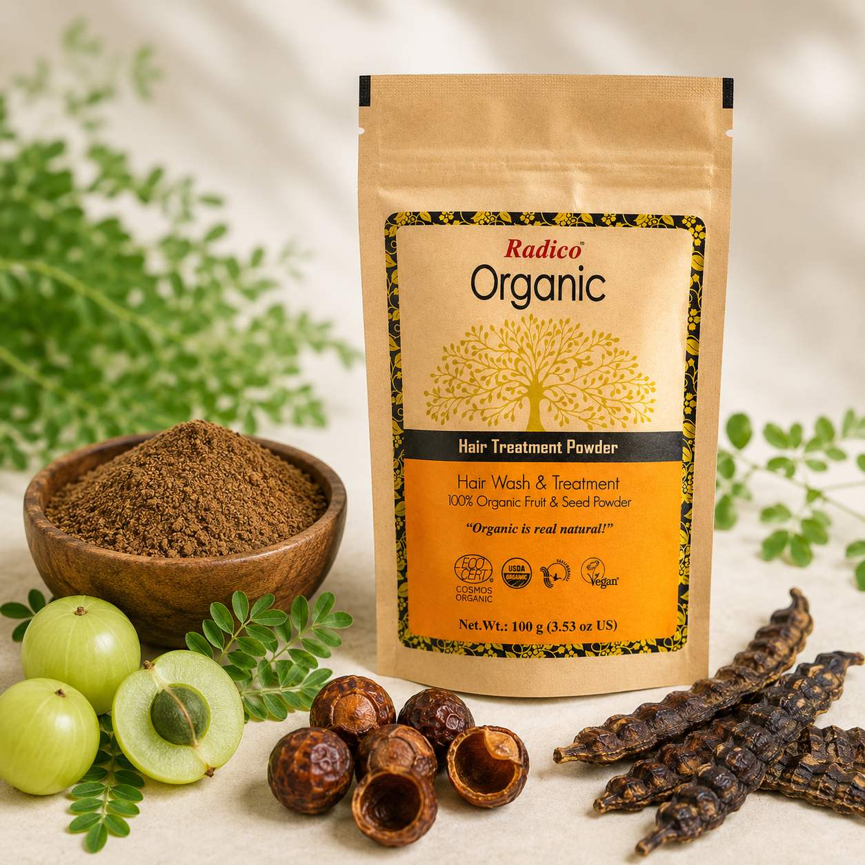 3 herbs and hair treatment powder