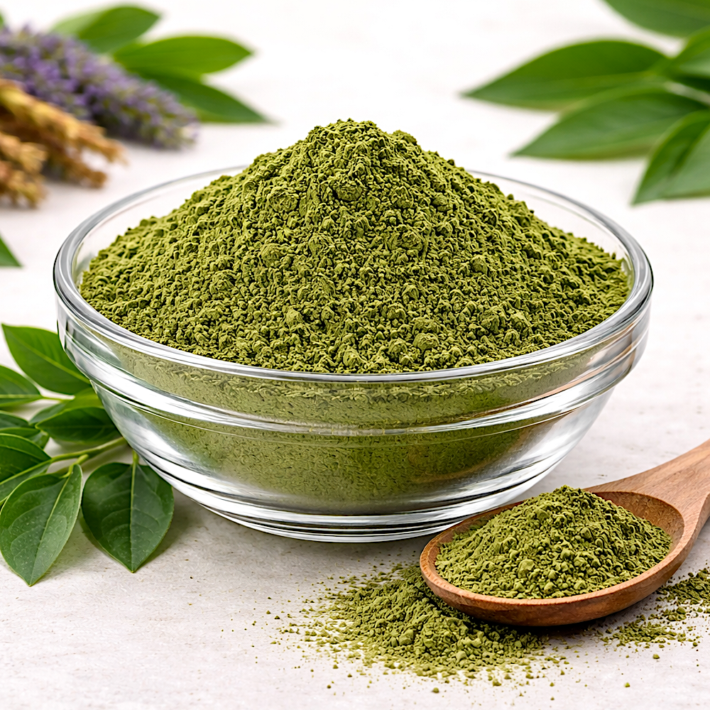 Indigo leaf hair powder