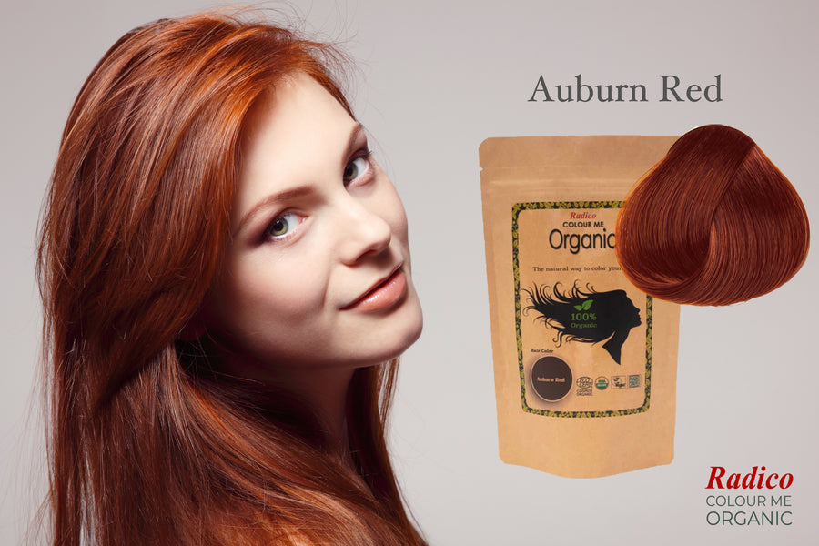Auburn red hair dye