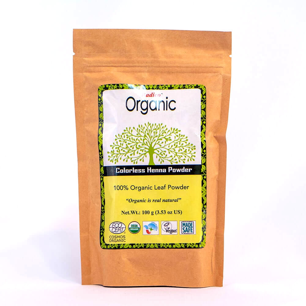 Organic colorless henna leaf powder