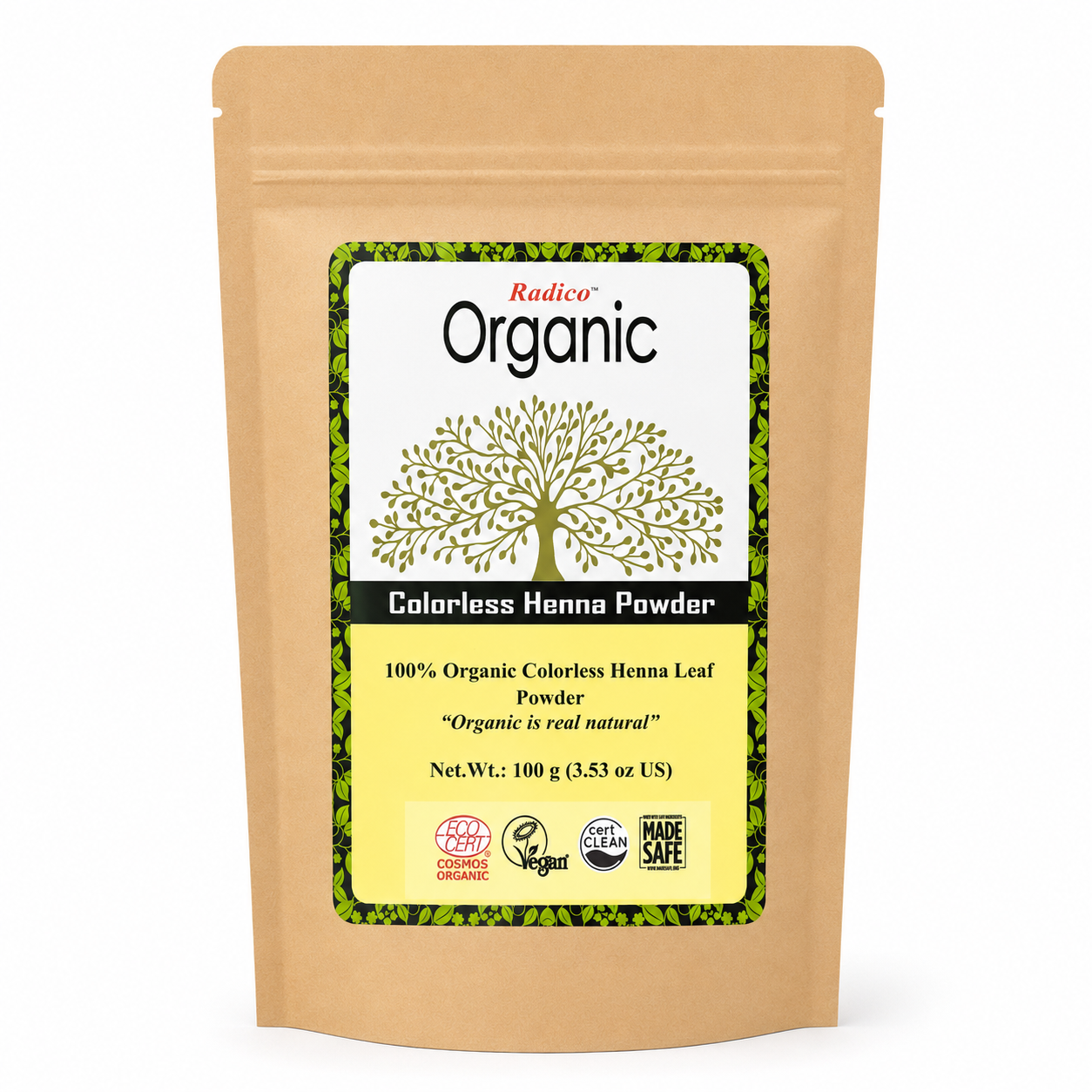 package of colorless henna