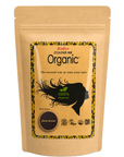 A stand-up kraft paper pouch of Radix Color Me Organic Hair Color in the shade Dark Brown, shown against a plain white background.
