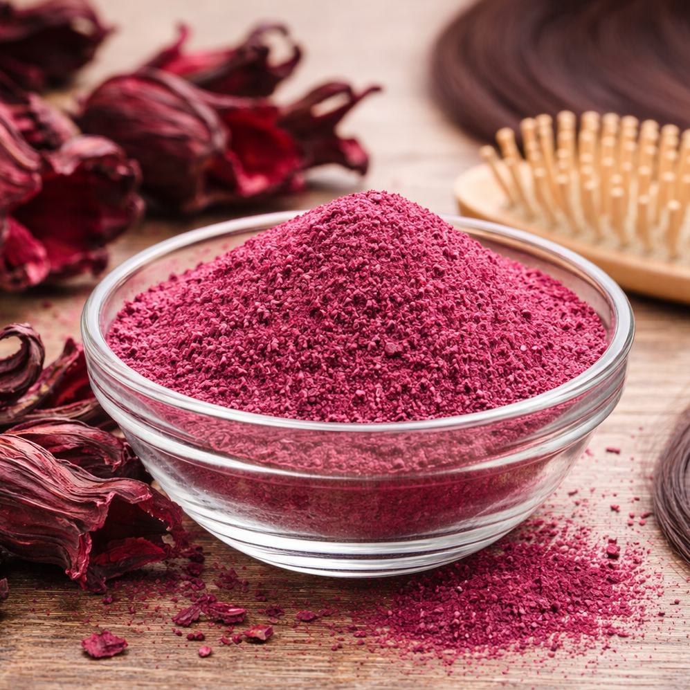 hibiscus flower hair powder