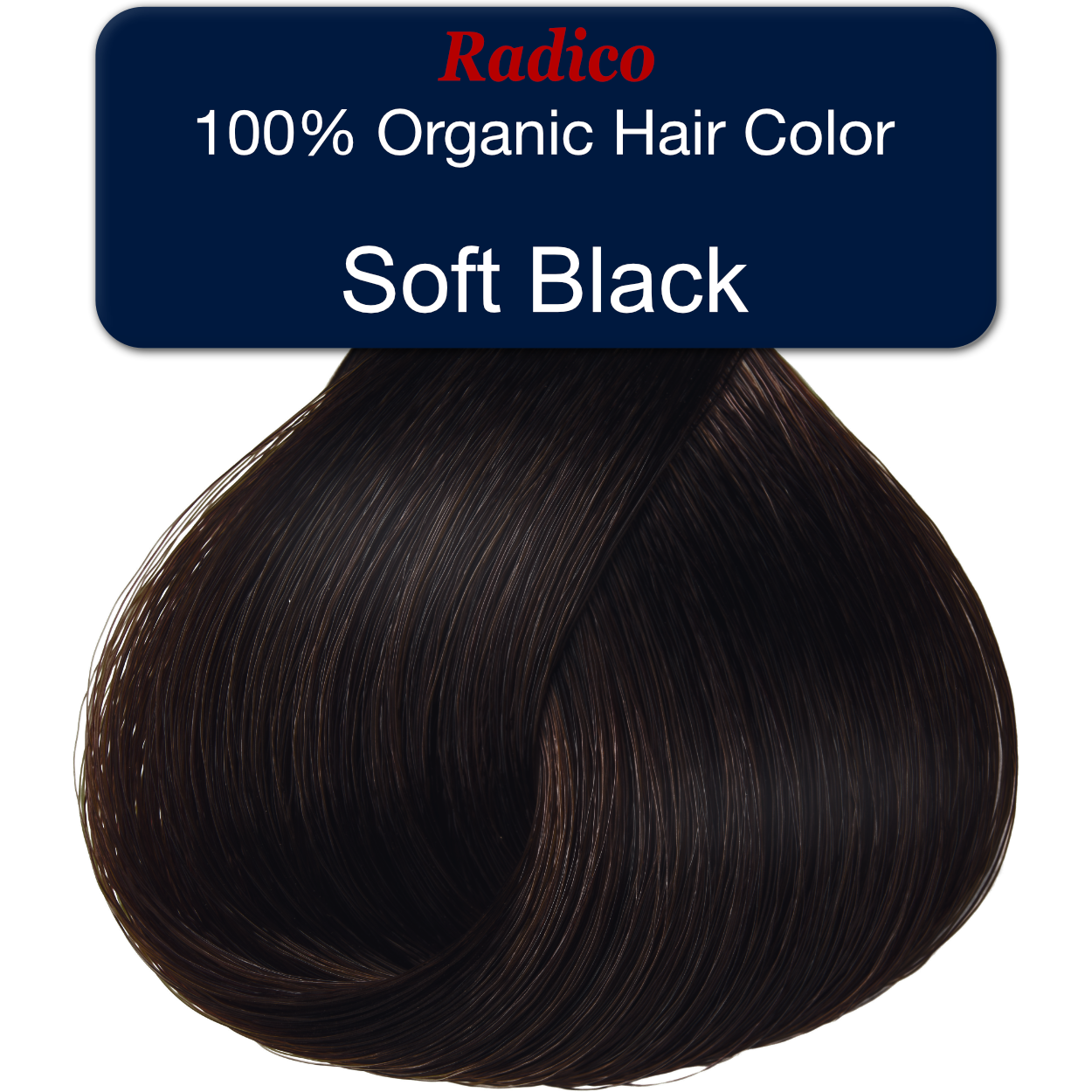 100% Organic Hair Color. Soft Black Color sample.