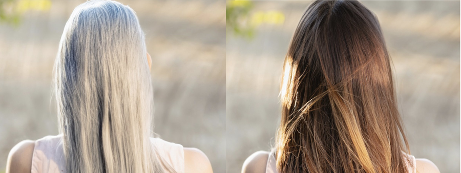 Organic Hair Color Before/After