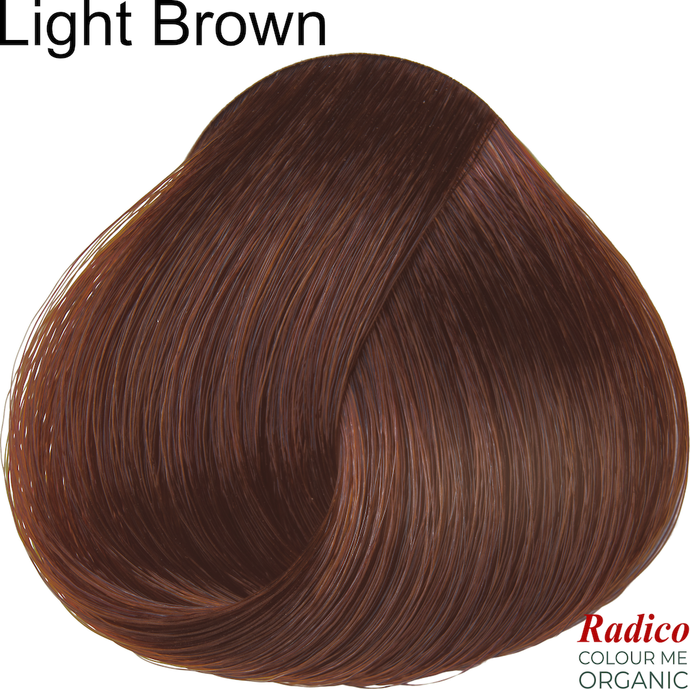 Light Brown Organic Hair Color. Hair Sample.