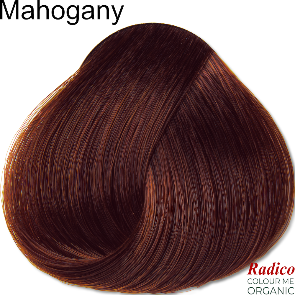 Mahogany Organic Hair Color. Hair Sample.