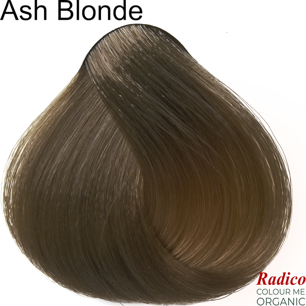 Ash Blonde Organic Hair Color. Hair Sample.