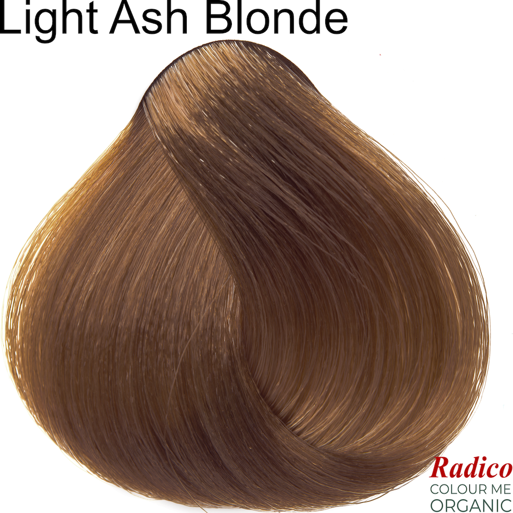 Light Ash Blonde Organic Hair Color. Hair Sample.