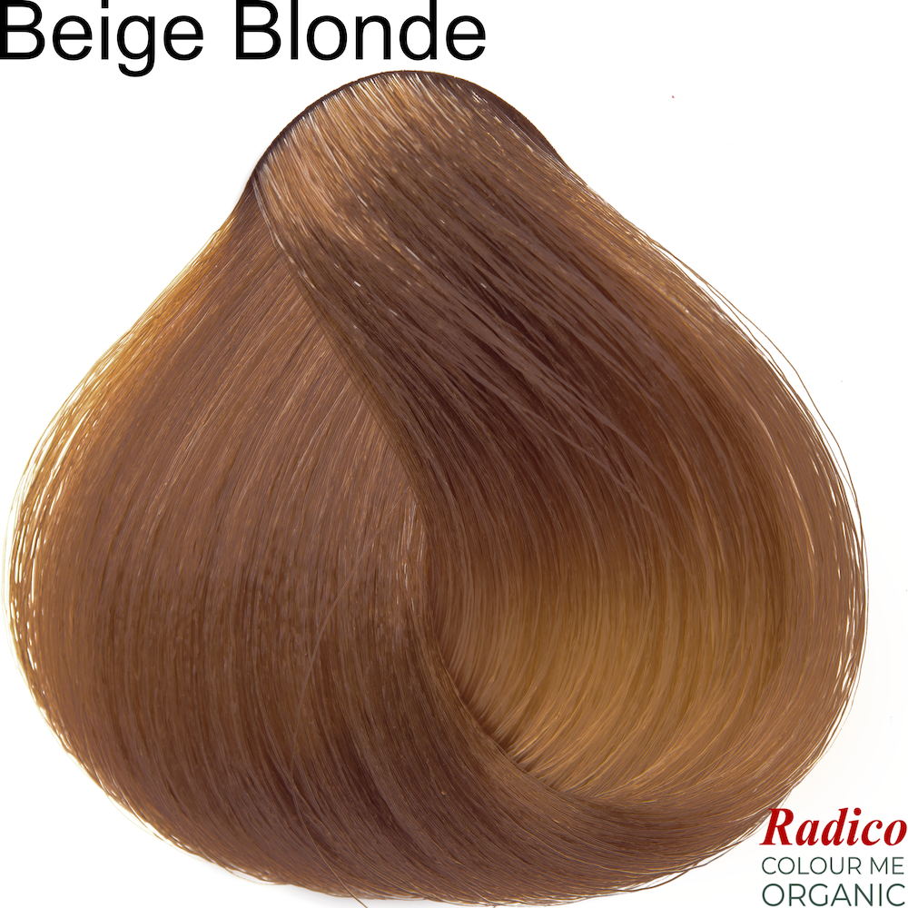 Beige Blonde Organic Hair Color. Hair Sample.