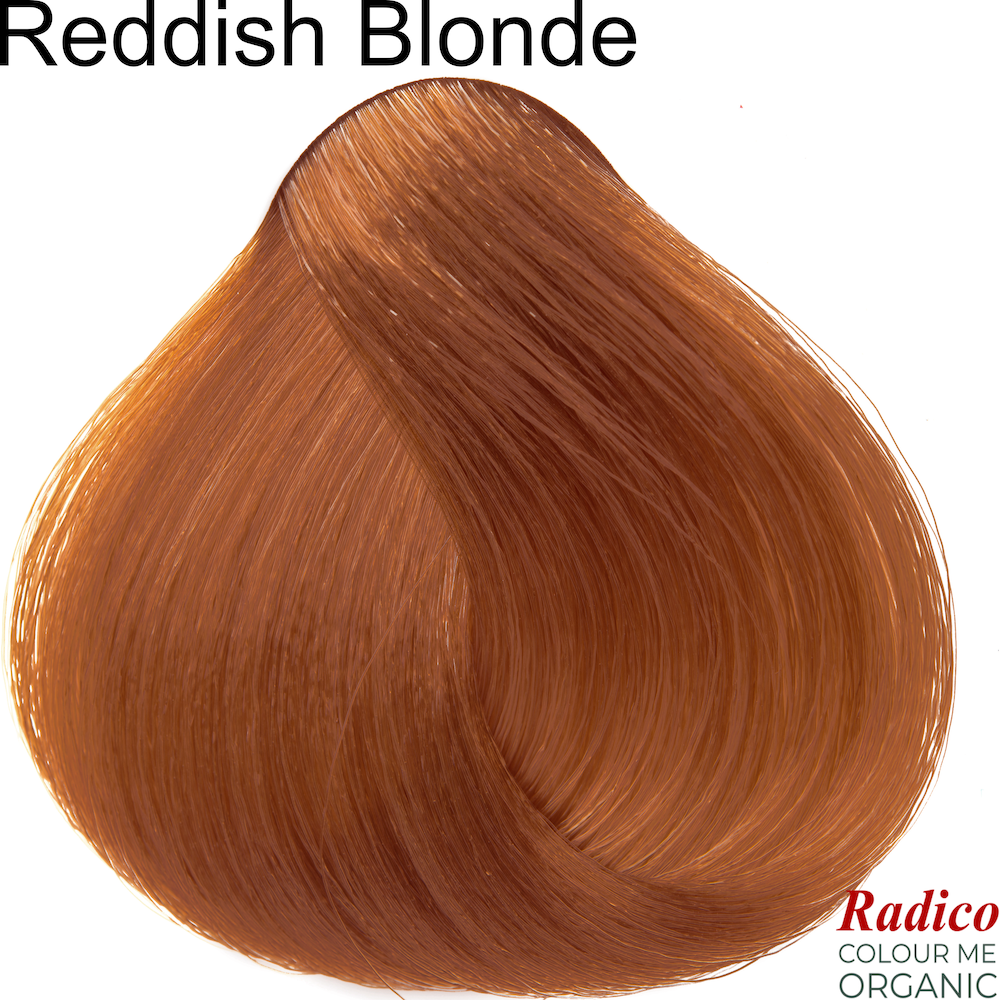 Reddish Blonde Organic Hair Color. Hair Sample.