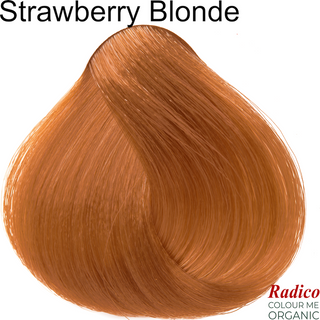 Strawberry Blonde Organic Hair Color. Hair Sample.