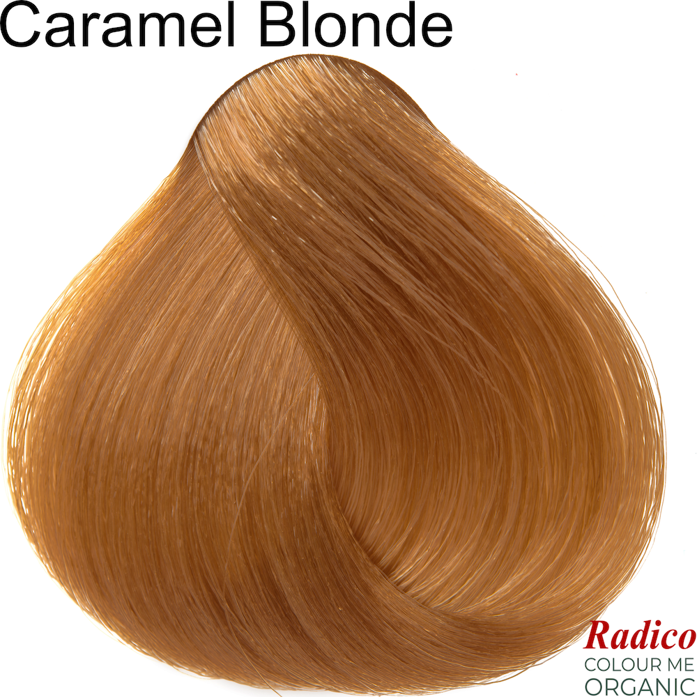 Caramel Blonde Organic Hair Color. Hair Sample.