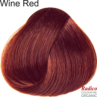 Wine Red Organic Hair Color. Hair Sample.