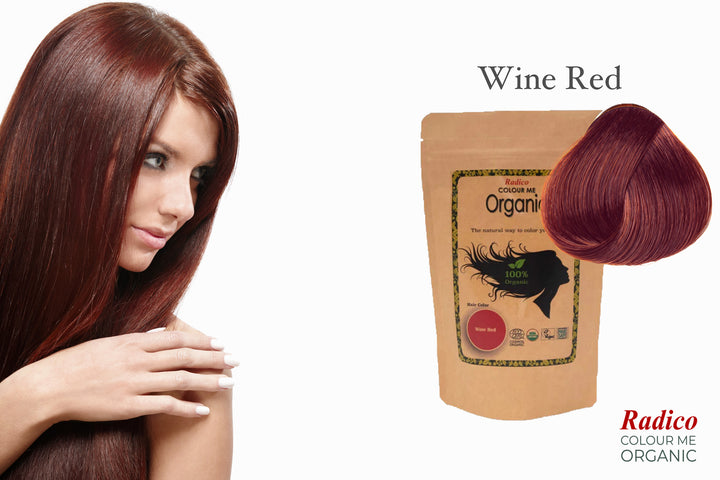 Wine red hair dye