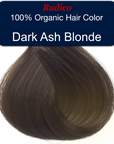 Dark ash blonde hair color sample