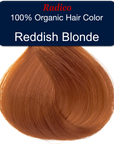 Reddish blonde hair sample