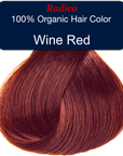 Wine red hair sample