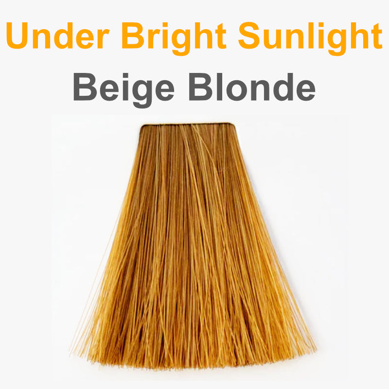 Beige blonde under sunlight