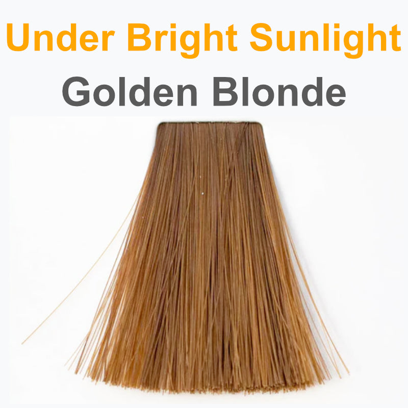 Golden blonde under sunlight