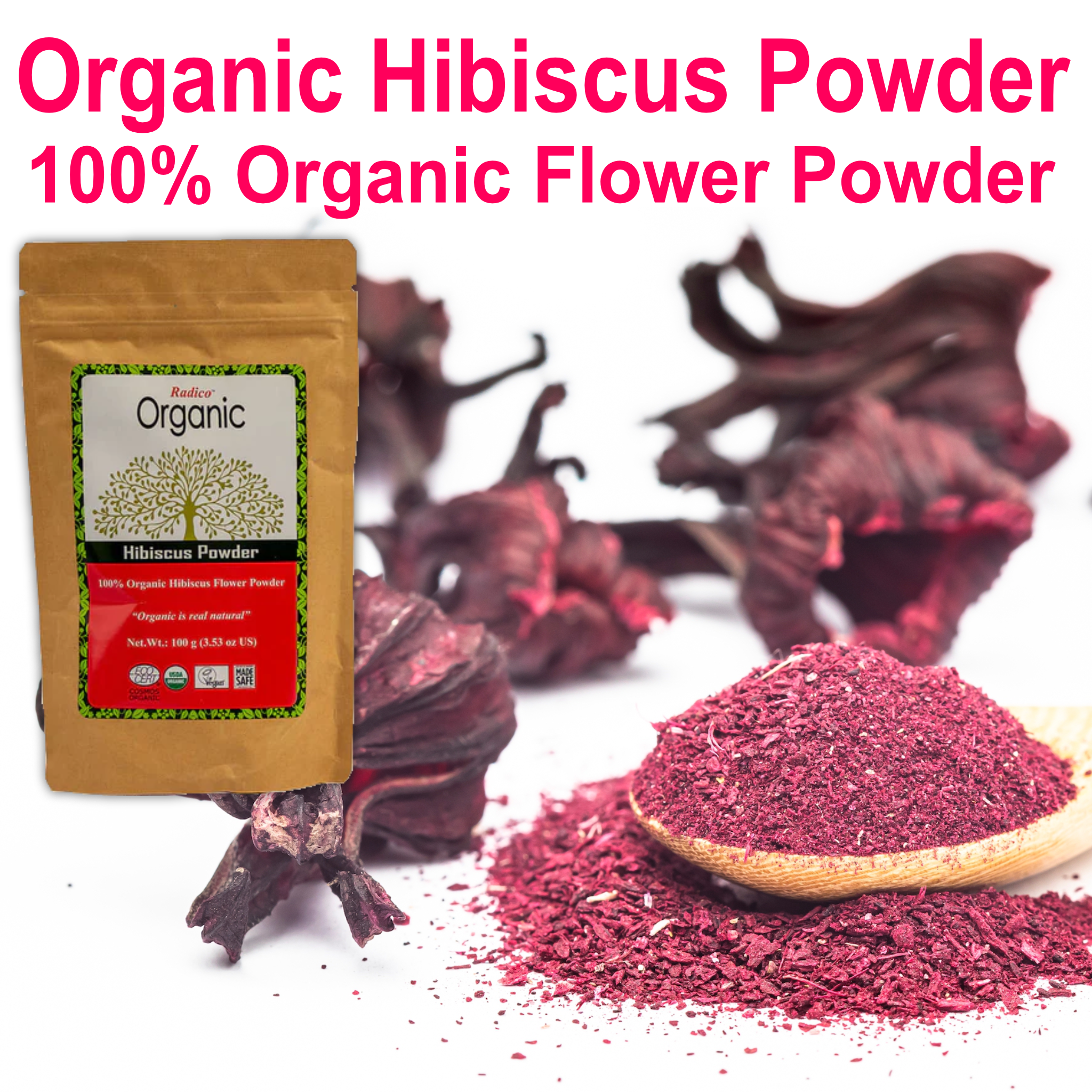 Organic Hibiscus Flower Powder For Hair