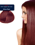 wine red hair color image
