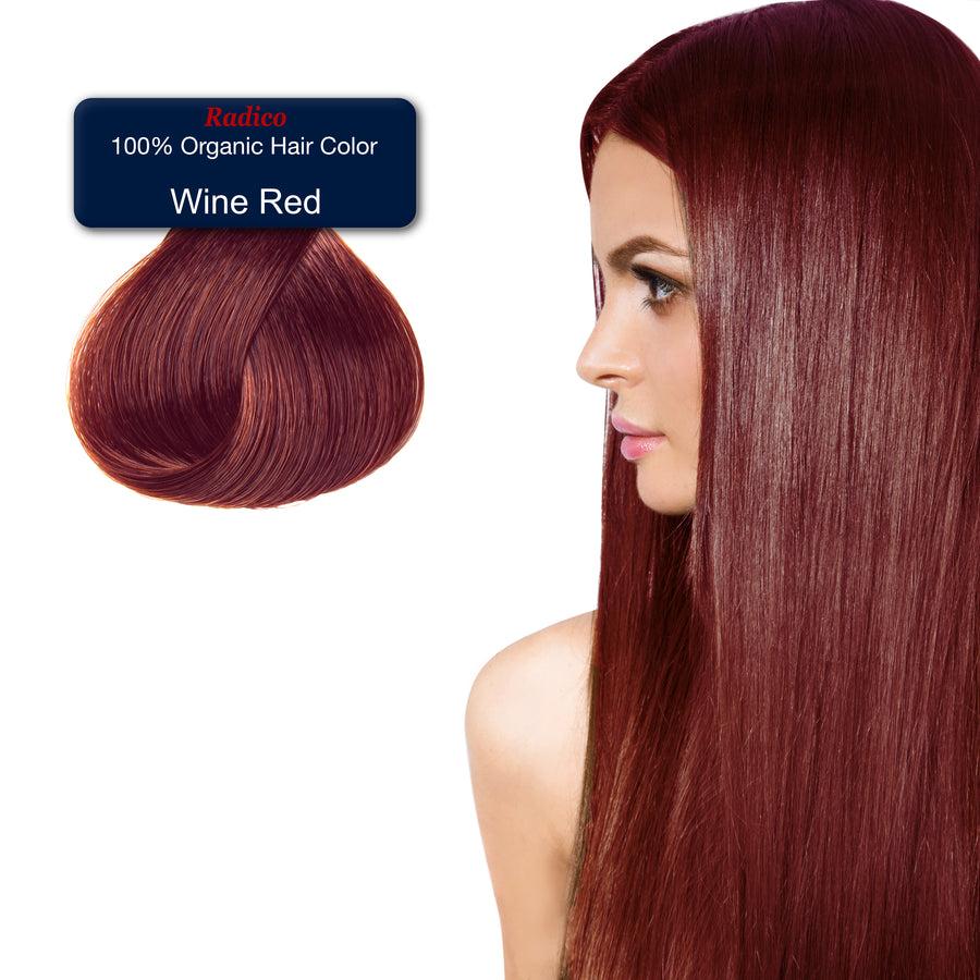 wine red hair color image